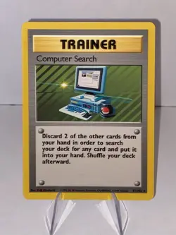 Pokemon TCG Computer Search Trainer Base Set 71/102 Near Mint WOTC Vintage 1999 - Image 1