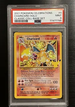Pokemon Charizard Celebrations Classic Collection Holo PSA 9 4/102 - Image 1