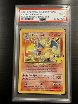 Pokemon Charizard Celebrations Classic Collection Holo PSA 9 4/102 - Image 3