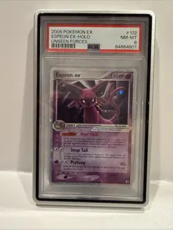 2005 Pokemon ESPEON EX #102/115 EX Unseen Forces Ultra Rare English PSA 8 - Image 1