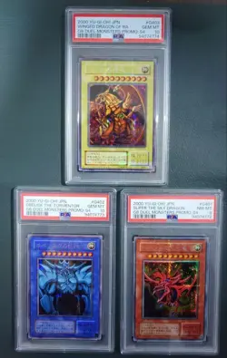 PSA 10 SET Slifer G401 Obelisk G402 Winged Dragon of RA G403 2000 Sequence - Image 1