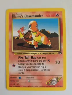 Blaine's Charmander 60/132 Gym Challenge Common Pokemon Card - Image 1