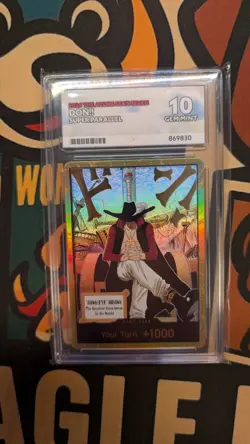Dracule Mihawk OP14 Gold Don!! Manga Azure Sea's Seven One Piece Card ACE 10 - Image 1