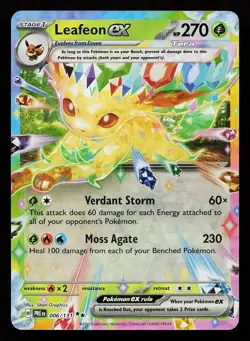 Leafeon ex 006/131 Holo Prismatic Evolutions Pokemon Card - Image 1