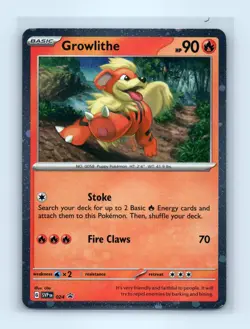 Pokemon tcg SV: Scarlet & Violet Promo Cards Growlithe Near Mint or Better - Image 1