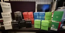 Deck Trading Card Storage Box Holds 100+ bundle of 21 boxes assorted colours - Image 1