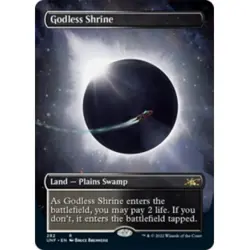 GODLESS SHRINE (BORDERLESS) Unfinity Magic MTG MINT CARD - Image 1