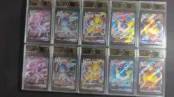 lot*10 OCD 10 PRISTINE Pokemon Eeveelution VMAX Complete Set Graded Cards MD28 - Image 1