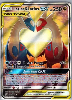 Latias & Latios GX (Alternate Full Art) 170/181 SM - Team Up - Pokemon Card - NM - Image 1
