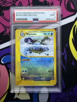 2002 Pokemon Expedition Blastoise #4 Rare Reverse Foil PSA 9 POP 118 💦 - Image 2