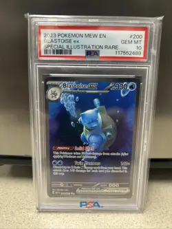 2023 POKEMON MEW EN-151 SPECIAL ILLUSTRATION RARE #200 BLASTOISE EX PSA 10 - Image 1