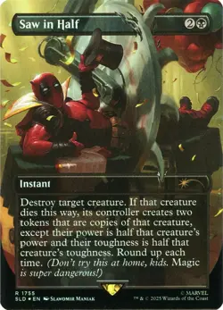 Saw in Half (Rainbow Foil) Foil R Secret Lair Drop Series 1755 NM - Image 1