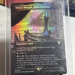 MTG Minas Morgul, Dark Fortress *BORDERLESS FOIL* The Lord of the Rings 514 NM - Image 1