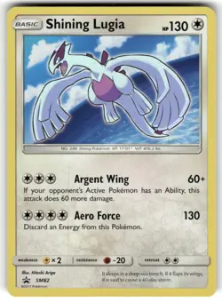 Shining Lugia Holo SM82 - 2017 Shining Legends Black Star Promo Pokemon Card NM - Image 1