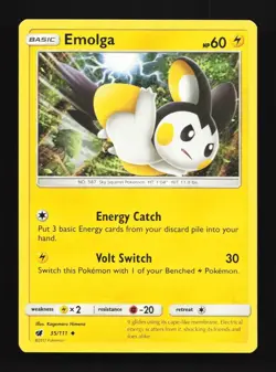 Emolga 35/111 LP Crimson Invasion English Pokemon Card TCG - Image 1