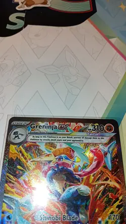 Pokemon Greninja EX TCG Twilight Masquerade Holo Ultra Rare Full Art - Image 4