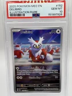 Delibird Illustration Rare Pokemon Mega Evolution PSA 10 Gem Mint 💎 - Image 1
