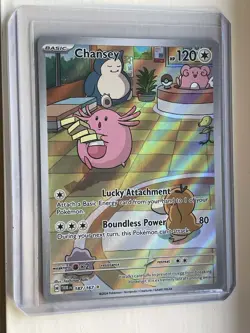 Chansey 187/167 Twilight Masquerade TWM Illustration Rare Pokemon NM - Image 1