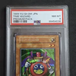 Time Wizard PSA 8 NM-MT Secret Rare Premium Pack 1999 Japanese YuGiOh! - Image 2