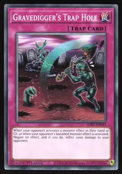 Gravedigger's Trap Hole - SDBT-EN033 - Common - 1st Edition Yugioh - Image 1
