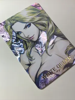 White Queen Marvel 20 Goddess Anime Waifu Holo Art Card ACG Carddass Girl Sexy - Image 4