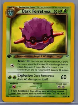 Pokemon Card - Dark Forretress 1st Edition Neo Destiny 35/105 Uncommon - Image 1