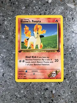 Pokemon TCG Cards 1st Edition Blaine's Ponyta 64/132 Gym Challenge - Image 1