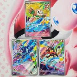 Rowlett 043 + Litten 044 + Popplio 045 - First Partner Pokemon Cards - #L610 - Image 1
