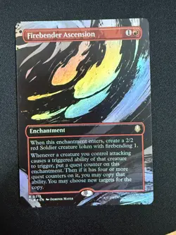 Firebender Ascension (BORDERLESS FOIL) - Avatar (MTG) NM - Image 1