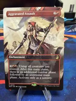 Aggravated Assault (Anime Borderless) Wilds of Eldraine: Enchanting Tales NM #76 - Image 1