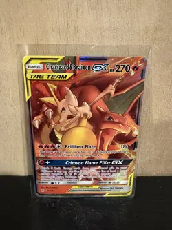 Pokemon TCG Charizard & Braixen GX Holo Ultra Rare Cosmic Eclipse 22/236 - Image 1