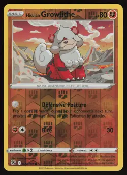 HISUIAN GROWLITHE 070/189 COMMON ASTRAL RADIANCE POKEMON REVERSE HOLO NM/M - Image 1