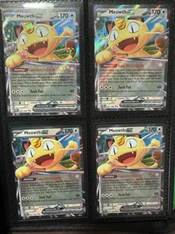 Pokemon Meowth ex 062/088 x4 Me03: Perfect Order NM/Pack Fresh - Image 1