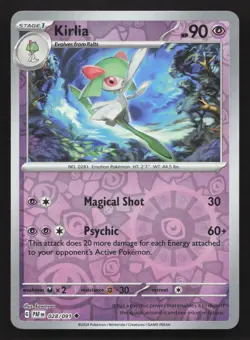 Pokemon Kirlia - Reverse Holo Uncommon SV: Paldean Fates 028/091 NM - Image 1
