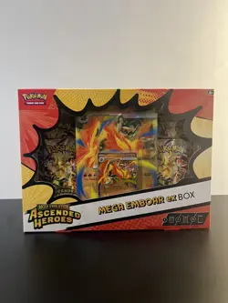 Pokemon TCG: Mega Evolution Ascended Heroes Mega Emboar Ex Box - Sealed - Image 2