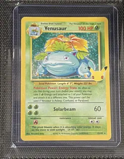 VENUSAUR POKEMON CELEBRATIONS CLASSIC COLLECTION HOLO 15/102 25TH ANNIVERSARY - Image 1