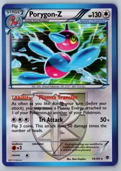 Pokemon: Porygon-Z (Team Plasma) Holo Holo Rare Plasma Blast 74/101 LP+/NM - Image 1