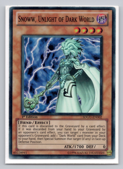 Snoww, Unlight of Dark World - SDGU-EN002 - Super Rare - 1st Edition Yugioh - Image 1