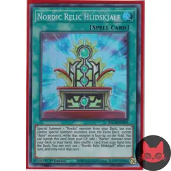 Yugioh Nordic Relic Hlidskjalf BACH-EN055 Super Rare 1st Edition NM - Image 1