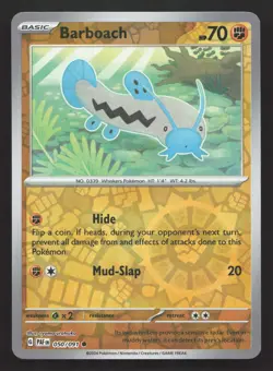 Pokemon Barboach Reverse Holo Common SV: Paldean Fates 050/091 NM - Image 1