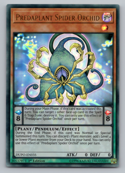 Predaplant Spider Orchid - DUPO-EN035 - Ultra Rare - 1st Edition - Yugioh - Image 1