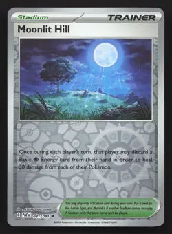 Pokemon Moonlit Hill Reverse Holo Uncommon SV: Paldean Fates 081/091 NM - Image 1