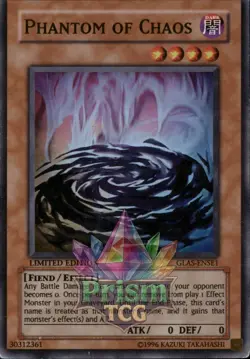 Phantom of Chaos super rare GLAS-ENSE1 Yugioh - Image 1