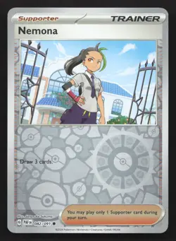 Pokemon Nemona - Reverse Holo Common SV: Paldean Fates 082/091 NM - Image 1