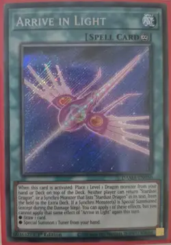 YuGiOh Arrive in Light Secret Rare 1st Edition DAMA-EN050 - Image 1