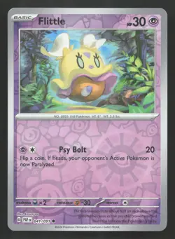 Pokemon Flittle - Reverse Holo Common SV: Paldean Fates 041/091 NM - Image 1