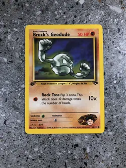 Pokemon TCG Cards 1st Edition Brock's Geodude 68/132 Gym Challenge - Image 1