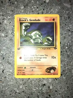 Pokemon TCG Cards 1st Edition Brock's Geodude 68/132 Gym Challenge - Image 3