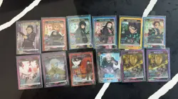 Union Arena UEX05BT Demon Slayer & UE16BT Kagurabachi 12 Card Lot Shown - Image 1
