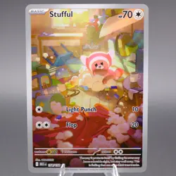 Stufful 154/132 Illustration Rare ME01: Mega Evolution Pokemon TCG NM - Image 1